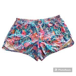 Lilly Pulitzer Luxletic 4" Ocean Trail Short Multi Treasure Trove Size: XL